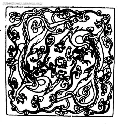 创意龙形花纹底纹背景白色背景|传统图案|矢量龙纹图案|矢量素材|手绘插画|手绘插画封面|手绘插画图片场景插画|手绘插画风景|手绘插画设计