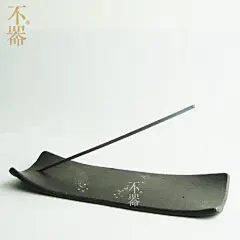 【不器】家 日式粗陶 原创手工手绘粗陶香插.双鱼和落花送明信片