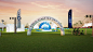 3drendering backdrop Bike diabetes Event Exhibition  insulin Landmark Novo Nordisk Stage