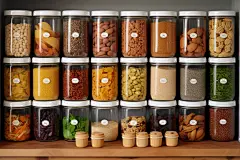 超市干货干果货架摄影图