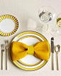 adorable place setting idea {love the bow napkin}