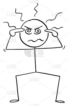 疯狂的矢量卡通，疯子或疯子试图催眠与他的疯狂的眼睛