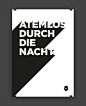 德国Katja Stehle黑白极简海报设计