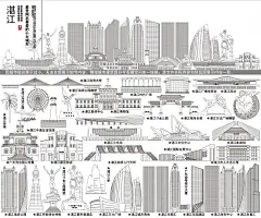 湛江地标建筑线稿