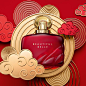 #BeautifulBelle gets a luxurious red makeover! ❤️ ✨ Celebrate the #NewYear with this limited edition bottle, painted red to signify joy and good fortune. #HappyNewYear_场景 _T20201230  _红色背景