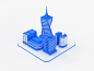 建立等量设计uiuxdesign redshift autodeskmaya回报lowpoly大厦城市architechture例证3d