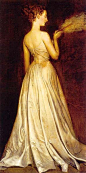 Portrait de Mme Pierre Gaudreau par Antonio de La Gandara, né en Décembre 16, 1861.  The same woman that John Singer Sargent would offend with Madame X.
