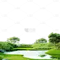 风光通用草地水景元素素材