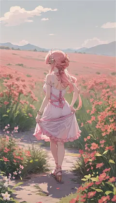 数字艺术漫画风卡通少女插画-众图网