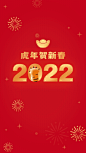 春节文体娱乐祝福红金竖版视频