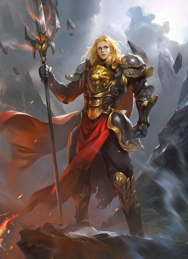 男战士画集编号1008游戏cg手绘插画游戏原画千画网588artcom