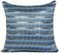 MILAMILA简约现代_沙发装饰靠包抱枕靠垫_蓝色金色提花方枕
