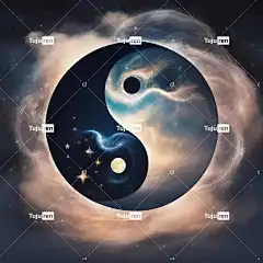 Ai产生的 阴阳 平衡 和谐 龙 冥想 业力 杨 象征 别致