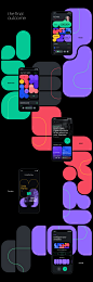 banking colorful dark mode Figma Mobile app modular product design  ui design UI/UX user interface