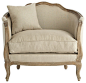Natural Linen Settee traditional-armchairs