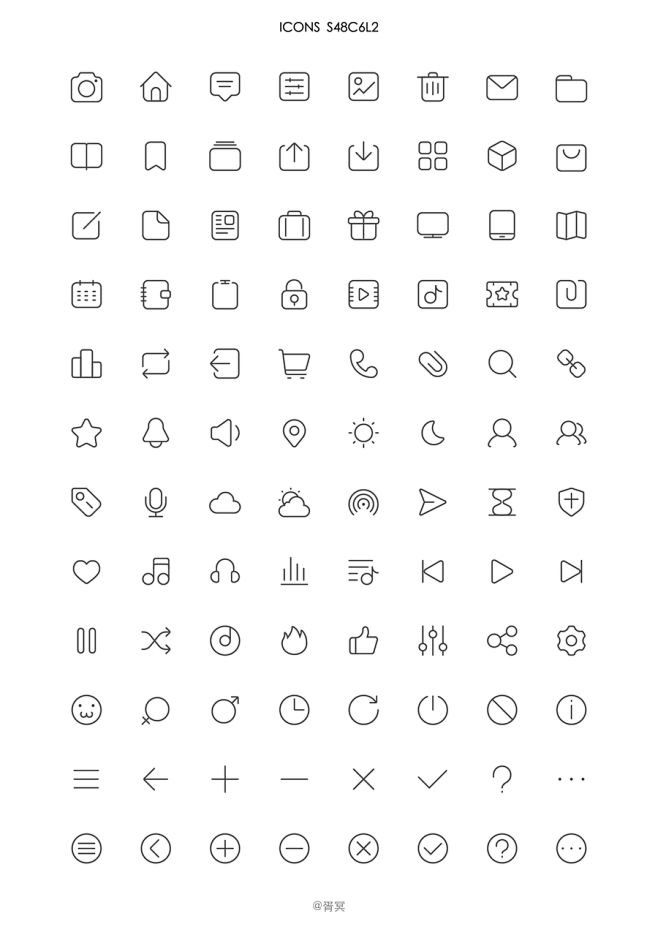 线性小图标百枚（AI分享）