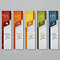 Design clean number banners template. Vector.