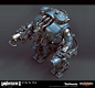 Wolfenstein 2: Zitadelle, Tor Frick : This is the highpoly for the Zitadelle robot from Wolfenstein 2: The New Colossus.<br/>Quite a complicated design, with a ton of moving parts, the legs alone have dozens of moving pieces, but it was a fun challe