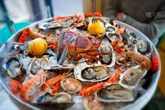 餐盘,戛纳,生食,清新,法国,海产,螃蟹,甲壳动物,牡蛎,蛤蚌