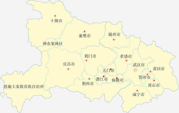 湖北省矢量地图