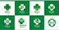 医疗健康十字医院保健图形LOGO标志绿色环保图标元素几何设计素材-淘宝网
