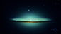 galáxia espaço atmosfera astronomia Sombrero Galaxy Meia-noite espaço sideral Objeto astronômico