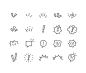 This may contain: the different types of speech bubbles are shown in black and white, including one with an arrow