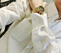 简约小清新 韩版修身麻料长袖衬衫 潮款 男士百搭日系纯色衬衣 男 本白 原创 设计 新款 2013