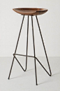 brilliant wood and steel stool: 