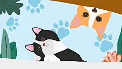 宠物插画猫与狗