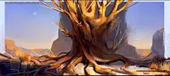 {大自然}手绘植被，石头，云，烟等等
