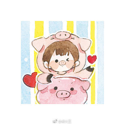 卓大王头像手绘插画水彩