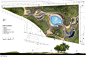 亚沃日诺绿色滨水游乐场,总平面图和A-A剖面图