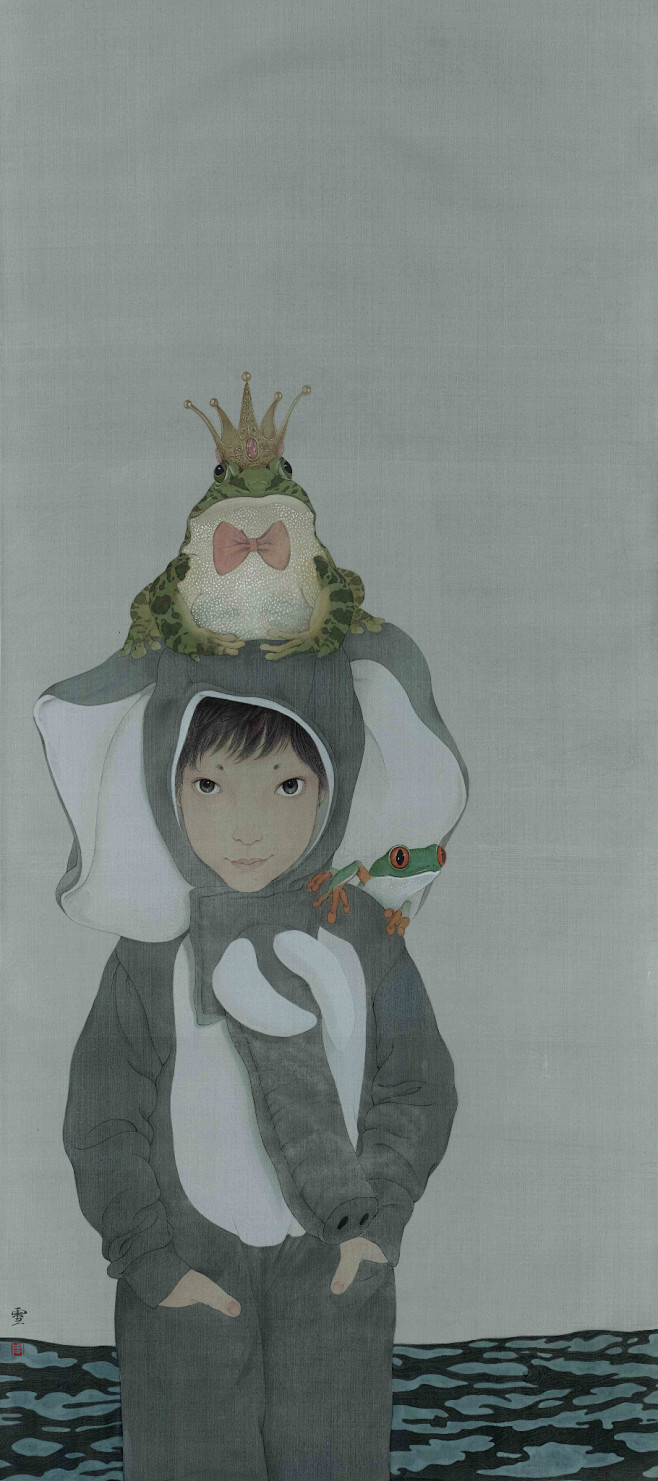 周雪工笔人物作品
