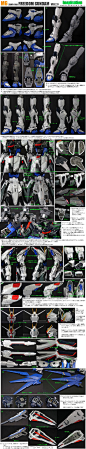 MG ZGMF-X10A 自由高达2.0（by キラキラ☆）。作者修短了原本较长的天线，强化了部分关节并增强了可动性，使用胶板对造型进行改造的同时添加细节，并通过添加刻线和使用市售细节改价提升了机体的情报量，另外在足部添加了强磁以强化站姿下的稳定性。