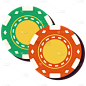 棋盘纸牌益智游戏贴纸SVG-筹码