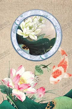 复古工笔画中国风PSD模板 【酷图网】复古,工笔画,中国风,psd,模板,古风,背景,海报,宣传,制度,中国,手绘,绘画,