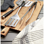 3-Piece Wood Handled Grill Tool Set | Crate and Barrel