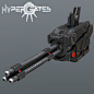 Hypergates - Machine Gun, Alessandro Masciari : Illustration I did for Hypergates game - 2011