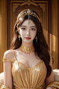 00807-4145773816-Cleopatra,1girl,Princess,young queen,gold diadem and jewels on her head,looking at the viewer,fantasy,dream like,luxury,jewelry,