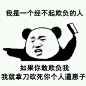 熊猫头表情包：我是一个经不起批评的人
