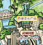 难忘运河手绘地图_城市_小鹿导游