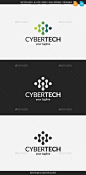 网络技术标志模板 - 矢量EPS #network #logo•可在此处→https：//graphicriver.net/item/cyber-tech-logo-template/11129826？ref = pxcr