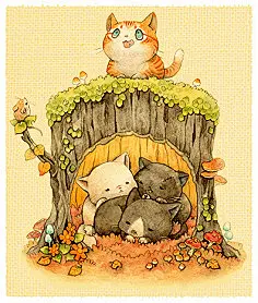 猫插画图片-嘀咕网 - 收集高清唯美图片，分享你所爱，结识心朋友
