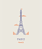 [米田/主动设计整理]Line Icons of the World's Most Famous Landmarks