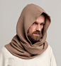 Organic Cotton Beige  Hood Unisex Gauze Muslin Cowl Scarf image 1