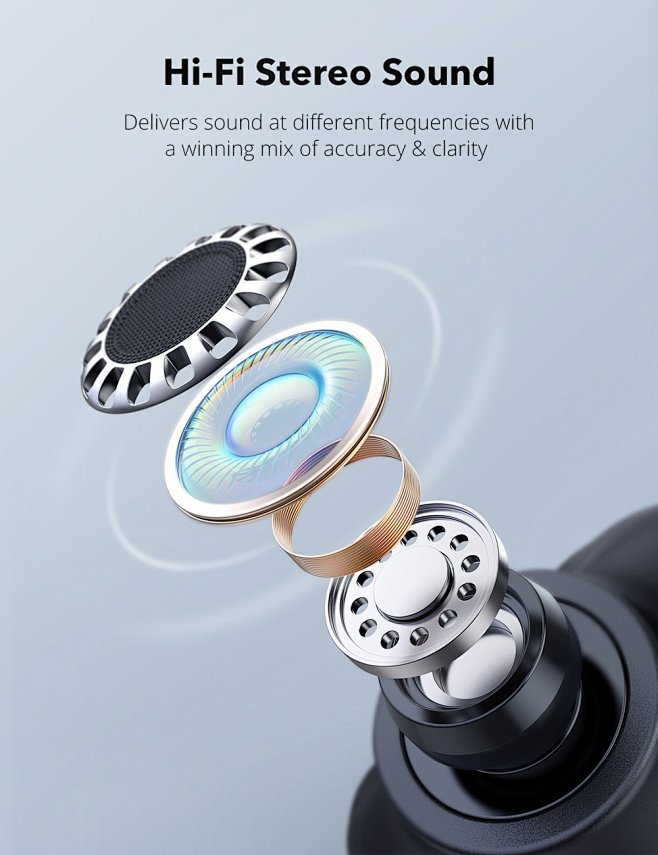 Taotronics tws headphones soundliberty 79 smart ai noise reduction
