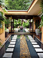 Zen courtyard | home & room  水景