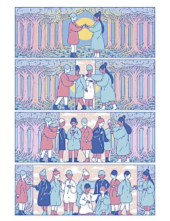 插画师 Evan Matthew Cohen 很喜欢展示时间的流逝，引导观众逐步了解正在发生的事情。

作品充满了禅意，耐人寻味

插画超话 ​​​​