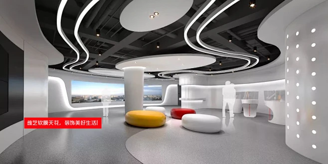 展厅吊顶设计效果图-花瓣网